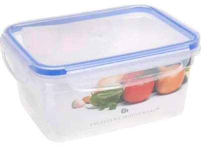 Produktbild von Frischebehalter - 1100 ml - transparent - Kunststoff - 18,8 x 13 x 8,7 cm - luftdicht verschlossen