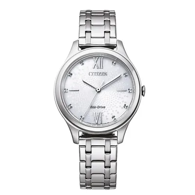 Produktbild von Eco Drive Solar  Damenuhr Citizen EM0500-73A  Edelstahl weisses Ziffernblatt