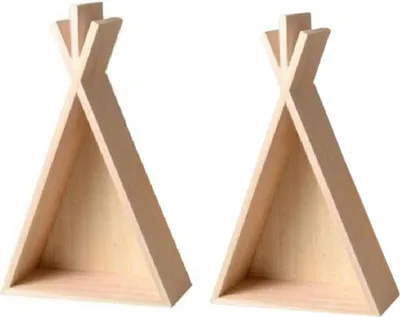 Produktbild von 2 Tipiregale aus Holz 45 cm