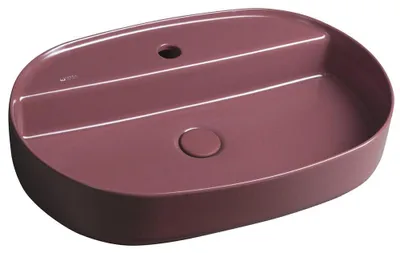 Produktbild von INFINITY OVAL Aufsatzwaschbecken, 60x40cm, Maroon Red matt
