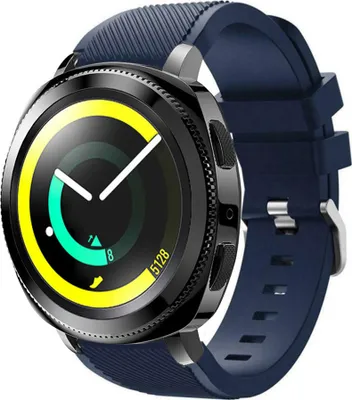 Produktbild von Strap-it Samsung Gear Sport Silikonarmband (Dunkelblau)