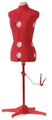 Immagine prodotto di Manichino sartoriale regolabile DF150 Singer Red - Busto da sarta Small Medium Taglie 40/42 44 46 48