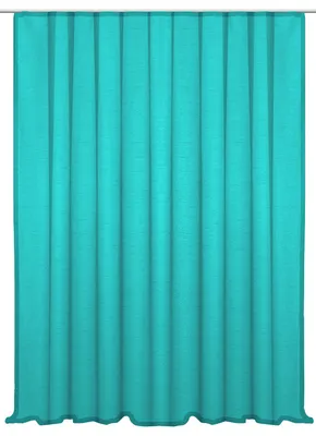 Produktbild von Vorhang türkis Kräuselband 300x245 cm Seidenglanz halbtransparent Gardine extra breit