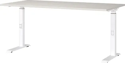 Produktbild von Schreibtisch 160cm, grau/weiß, DUBA-01