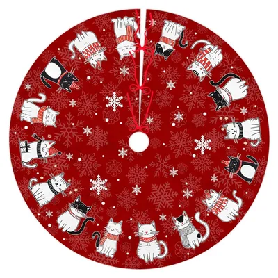Image de Jupe de sapin de 76 cm, en matériau doux, idéale pour les fêtes
