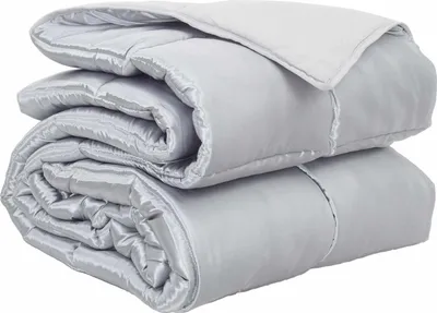 Produktbild von Ganzjahresbettdecke Silber 135 x 200 cm Satin und Mikrofaser