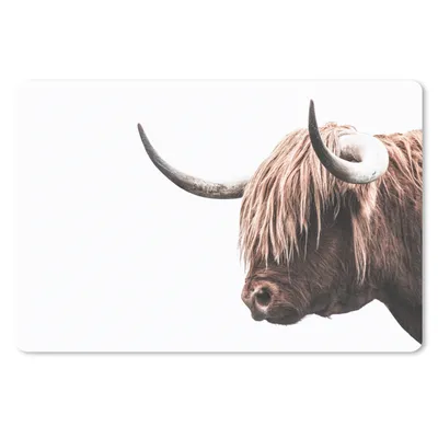 Produktbild von MuchoWow® Mauspad Mousepad Schottischer Highlander - Tier - Weiß 27x18 cm - Mousepads - Maus Mat - Pad - Mausunterlage - Büroartikel - Desk Matten