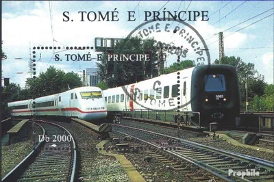 Produktbild von Briefmarken Sao Tome e Principe 1996 Mi Block354 (kompl.Ausg.) gestempelt Eisenbahnen