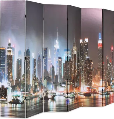 Obrázek produktu pro vidaXL Rozdělovač pokojů skládací 228 x 170 cm New York v noci