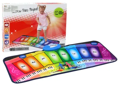 Produktbild von Leantoys Mata Muzyczna Taneczna Edukacyjna Pianinko T?czowe