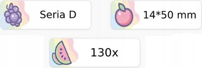 Produktbild von EDIBAZZAR | NIIMBOT Thermoetiketten 14x50mm mit Obst 130 Stk