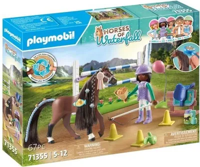 Produktbild von PLAYMOBIL 71355 Zoe & Blaze mit Hindernisparcours, Horses of Waterfall, 67 Teile, Ab 5 Jahren