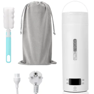 Produktbild von Wasserkocher Klein Elektrische,500ML/300W Edelstahl 316,Heizung Automatisch Abschalten,mit 4 Temperatureinstellungen umkehrbarem Deckel