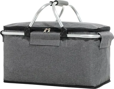 Obrázek produktu pro Skládací nákupní koš s víkem, skládací, izolovaný koš, elegantní