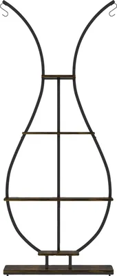 Immagine prodotto di Supporto per piante a forma di vaso, cinque livelli, design decorativo, nero