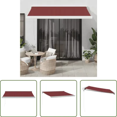 Produktbild von The Living Store Markise Manuell Weinrot 300x250 cm