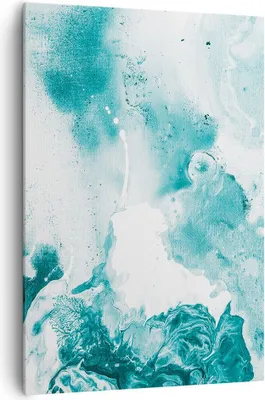 Produktbild von Bild auf Leinwand - Leinwandbild - Einteilig - Abstraktion Meer Türkis - 70x100cm - Wand Bild - Wanddeko - Wandbilder - Leinwanddruck - Wanddekoration - Leinwand bilder - Wandbild - PA70x100-4268