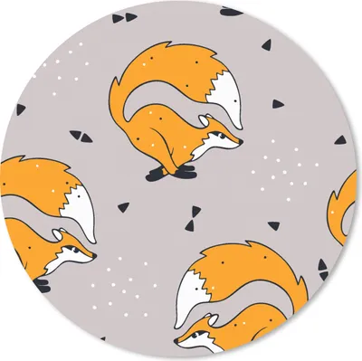 Produktbild von MuchoWow® Mauspad Mousepad Mädchen - Fuchs - Tiere - Muster - Mädchen - Kinder - Kinder 40x40 cm - Mousepads - Maus Mat - Pad - Mausunterlage - Schreibtisch Accessoires