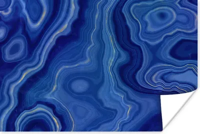 Produktbild von MuchoWow® Poster Blau - Achat - Steine 180x120 cm - Fotoplakat