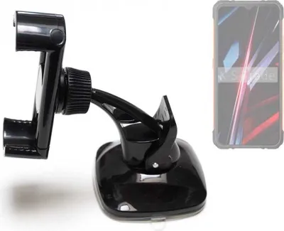 Produktbild von K-S-Trade kompakte Handy-Halterung Windschutzscheibe kompatibel mit Cubot KingKong Ace 3 Armaturenbrett schwarz Autohalterung KFZ Halter