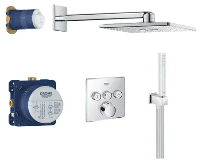Produktbild von GROHE SmartControl Duschsystem Unterputz, eckig