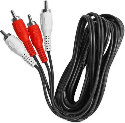 Zdjęcie produktu dla Ekon ECA2RCA18MM, 2 x RCA, Męska, 2 x RCA, Męska, 1,8 m, Czarny