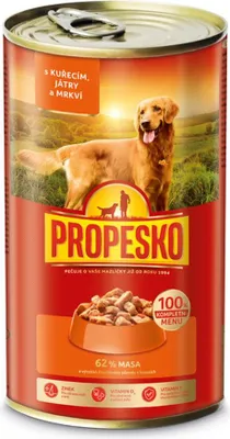 Image de Propesko PES 1240 g poulet, foie, carottes en sauce