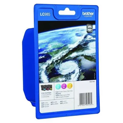 Produktbild von Brother LC985 Rainbow Pack - 3er-Pack - Gelb, Cyan, Magenta - original - Blisterverpackung - Tintenpatrone - für Brother DCP-J125, DCP-J140, DCP-J315, DCP-J515, MFC-J220, MFC-J265, MFC-J410, MFC-J415