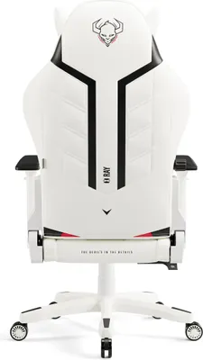 Immagine prodotto di Diablo X- Ray Gaming Armchair Poltrona da ufficio 4D Braccioli Design ergonomico Similcuoio Perforazione Funzione a dondolo Dimensioni normali Bianco-Nero