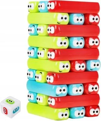 Immagine prodotto di Lolex | Torre di mattoncini colorati - 31 × 10 × 10 Cm - Da 3 anni - Gioco di destrezza - Giocattolo educativo