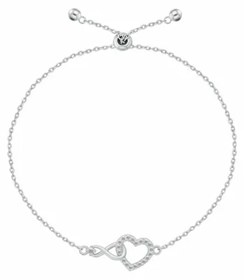 Produktbild von Silbernes Schiebearmband Infinite Love BRC252W