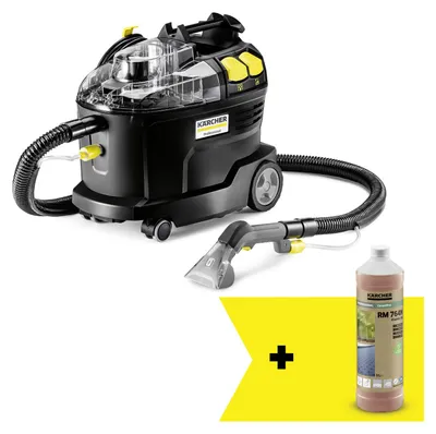 Produktbild von Kärcher Sprühextraktionsgerät Puzzi 8/1 Go!Further, extra 1-l-Flasche RM 764N,  Flächenleistung 18 m²/h