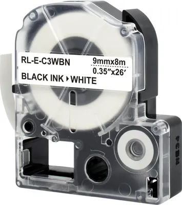 Obrázok produktu pre Kompatibilná páska Epson LC-3WBN - Čierna na bielom podklade - 9 mm x 8 m - Páska na štítky