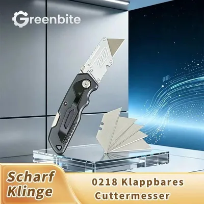 Produktbild von Zinklegierung+ABS Klappbares Cuttermesser Universal-Teppichmesser