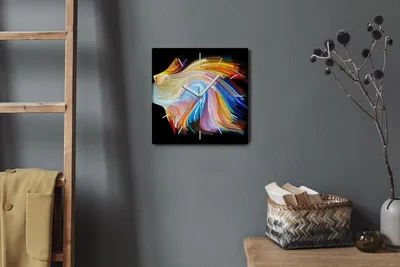Produktbild von Coloray Hodiny Unikátní 30x30 cm  Tiché hodiny Pro obývací pokoj a kuchyň Nástěnné hodiny Plátno Bílé ručičky hodin - Žena grafika