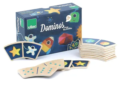 Produktbild von Vilac Holz Reversible Dominosteine Brettspiel für Kinder, traditionelles Lernspi