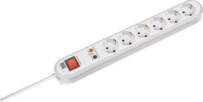 Produktbild von BACHMANN SMART Steckdosenleiste 6x Schutzkontakt, Schalter, Überspannungsschutz, weiß, 1,5 m