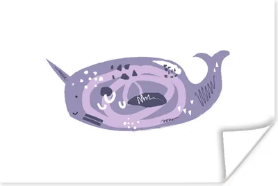 Produktbild von MuchoWow® Poster Fische - Tiere - Lila - Aquarell 30x20 cm - Plakate - Print