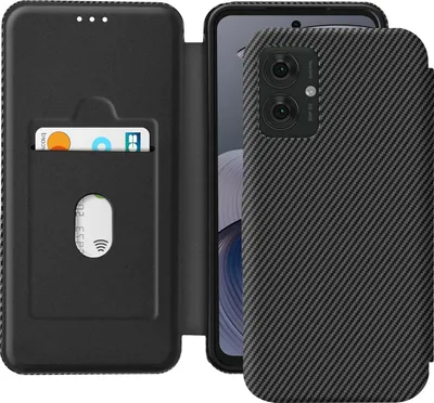 Obrázek produktu pro Avizar, pouzdro pro Motorola Moto G55 z uhlíkových vláken s ochranou proti RFID, černé