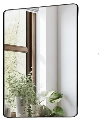 Obrázek produktu pro VEVOR nástěnné zrcadlo zrcadlo pro líčení koupelnové zrcadlo 762 x 558 x 25 mm obdélníkové zrcadlo, rám z hliníkové slitiny zrcadlo s držákem ve tvaru Z