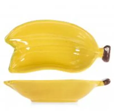 Produktbild von H&H Tischdekoration "Banane", aus Keramik, Maße: 21 x 11 x 5 cm
