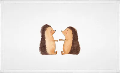 Produktbild von Mr. & Mrs. Panda Handtuch Igel Liebe - Weiß - Geschenk, baumwolle, Freundin, gesichtshandtuch, kleines, Jahrestag, Hochzeit, Hochzeitstag, Flauschtuch, Frotteehandtuch