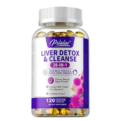 Produktbild von Liver Detox & Cleanse (120 Kapseln) Nahrungsergänzungsmittel, Leber, Reinigung, Entgiftung, Immunsystem, Lebergesundheit, Körpergesundheit