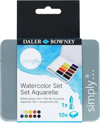 Obrázok produktu pre Daler Rowney Watercolor Sada akvarelových farieb Mix 10 ks