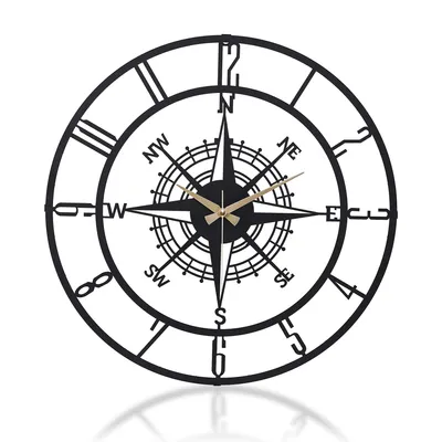 Immagine prodotto di Opviq, Buınella - Nero - 3, Orologi da parete, Nero, Metallo, 50 x 50 cm