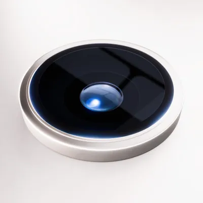 A close-up, studio shot of a camera lens protector.