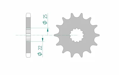Produktbild von SP 1076638002 AFAM Geräuschgedämpftes Stahlritzel vorne 28400 - 530 passend fuer SUZUKI GSX-R 1100