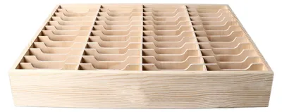 Image de Coffre de rangement pour téléphones portables avec 48 compartiments, support de table en bois pour la maison ou la salle de classe