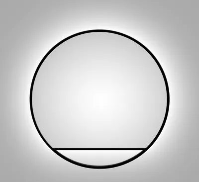 Obrázek produktu pro Koupelnové zrcadlo s osvětlením Talos Black Hole Light Matt Ø 60 cm nástěnné zrcadlo - osvětlené zrcadlo s neutrální bílou barvou světla - vysoce kvalitní matný černý hliníkový rám - koupelnové zrcadlo