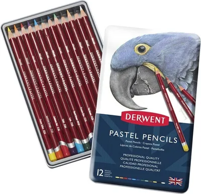 Obrázek produktu pro Pastely v tužce DERWENT, 12ks v kovové krabičce